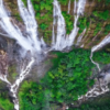 Aerial View of Seven Sisters Waterfall